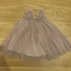 くすみピンクのチュールスカート