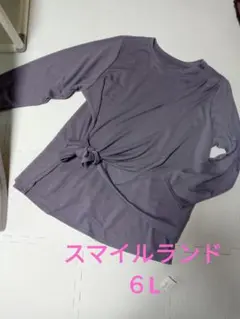 秋冬★新品スマイルランド 大きい6L グレー カットソー チュニック