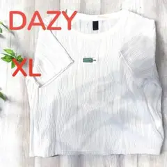 ディジー　DAZY ストライプ リブ　半袖　シャツ XL