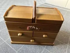 ソーイングボックス☆裁縫箱☆木製☆昭和レトロ