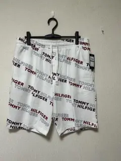 新品【TOMMY HILFIGER 】トミーヒルフィガーロゴ ハーフパンツ【L】