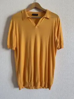 Johnsmedley コットンスキッパーポロ　シャーベットオレンジ