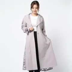 AMERI アメリ バックレース トレンチコート 美シルエット ベルト 花柄