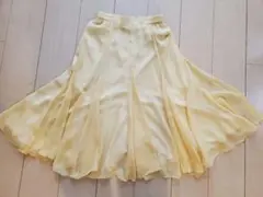 社交ダンス　ダンス衣装　スカート　イエロー　黄色　クリーム　サンリーヌ　日本製
