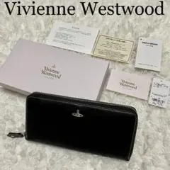 ✨美品✨ヴィヴィアンウエストウッド 長財布 ブラック ラウンドファスナー レザー