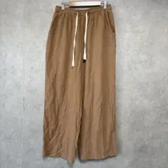 ストレートワイドパンツ＊メンズ＊ゆったり＊ウエストゴム＊紐付き＊サイドポケット