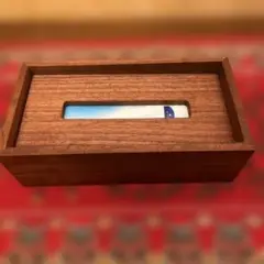 ウォールナット　ティッシュボックス　無垢