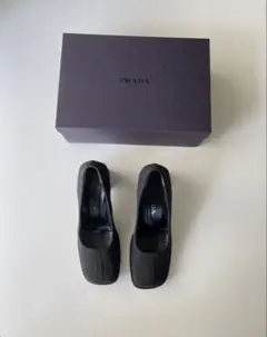 PRADA square toe heels 37