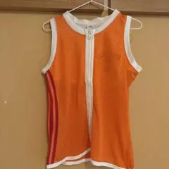 adidas レディース メッシュベスト L オレンジ