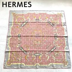 エルメス カレ90 MORS ETGOURMETTES シルク スカーフ