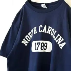 デルタ ノースカロライナ 1789 Tシャツ L ネイビー 紺色 古着