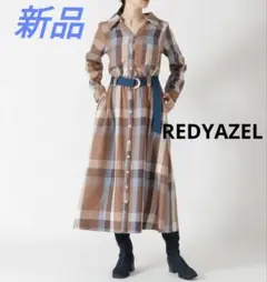 【REDYAZEL】新品 レディアゼル シャツワンピース ウエストマーク S