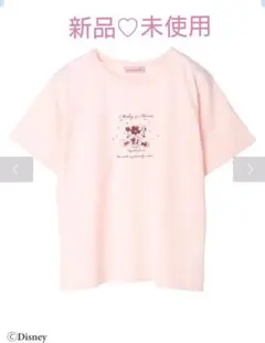 メゾンドフルール ミッキー ミニー Tシャツ ピンク