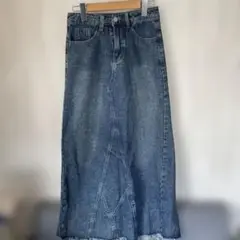 XSサイズダークデニム ロングスカート