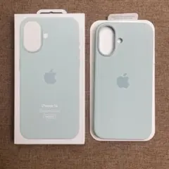 新品•純正互換品 iPhone 16 シリコンケース ミントグリーン
