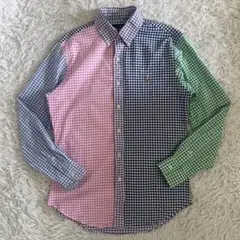 美品✨ラルフローレン 長袖シャツ クレイジーパターン チェック柄 ストレッチ M