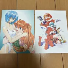 愛蔵版 エヴァンゲリオン アスカ 綾波レイ ポストカード 2枚