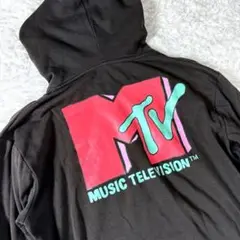 H&M MTV コラボ ビッグロゴ パーカー M プルオーバー フーディ