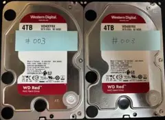 WD Red 4TB HDD WD40EFRX 2個セット
