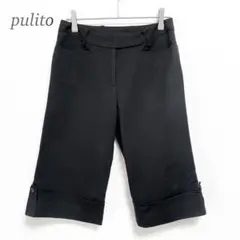 【pulito】ハーフパンツ　F　レディース　w61　H86　ストレッチ　黒
