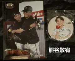 阪神タイガース 熊谷敬宥 ガチャガチャ TORACO缶バッジ 優勝記念ブロマイド