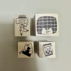 あいの紙ものやさん　スタンプ４個セット　はんこ　新品未使用