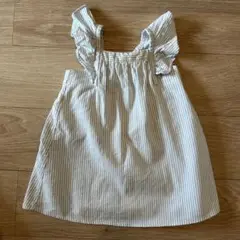 Chloé children ストライプ バッククロス　ワンピース