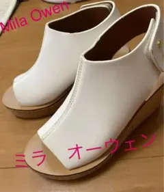 Mila Owen 8センチヒールサンダル ホワイト