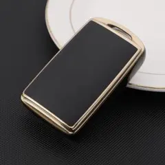 マツダ スマートキーケース TPU キーカバー 黒金 CX-5 CX-3/30