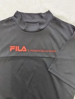FILA メッシュハイネックTシャツ 黒