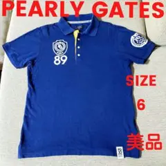 PEARLY GATES★パーリーゲイツポロシャツ★ブルー★SIZE6★美品