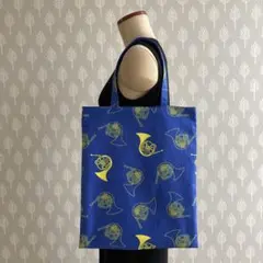 ハンドメイド　トートバッグ　ホルン柄
