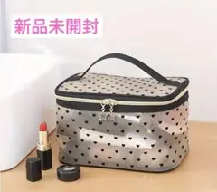 【新品】　メイクポーチ　ハート　ピンク　化粧ポーチ　メッシュポーチ　トイレタリー