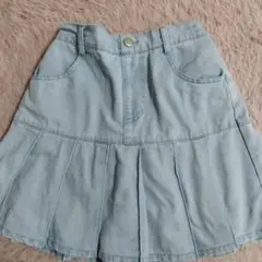グローバルワーク　パンツ付きデニムスカート　140