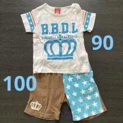 BABY DOLL Ｔシャツ90　ハーフパンツ100　上下セット