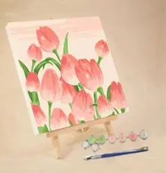 数字で描く絵画キット ナンバーアート 絵の具と筆付き 初心者OK 下絵あり