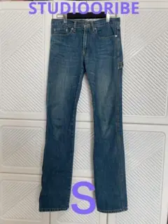 STUDIOORIBE ストレートデニム　カーゴパンツ　レディース　細め