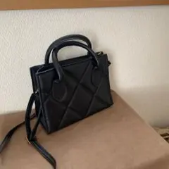 黒 キルティング ハンドバッグ、ショルダーバッグ2way