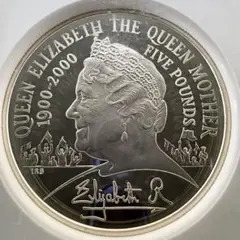 2000 クイーンマザー 生誕100年 5ポンド 銀貨 NGC PF69 UC