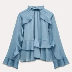ZARA フリルブラウス　Mサイズ