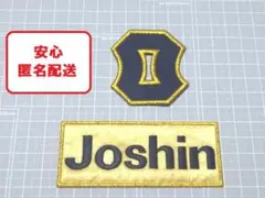 タイガースアイロンワッペン2枚セット TBDS限定Joshin O縁取り刺繍