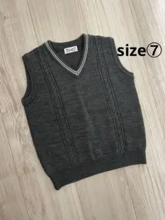 【美品】銀座サエグサ ベスト 130cm チャコール グレー