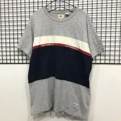 A580 LEVI'S 半袖　ロゴ　コットン　グレー　オーバーサイズ　L相当