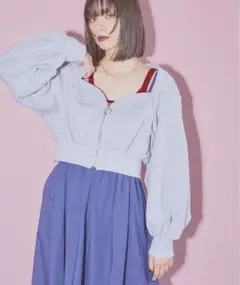 美品★ 裏毛ビスチェブルゾン★ELLEgirl★エル ガール★定価9240円★