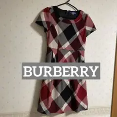 BURBERRY バーバリー ワンピース ひざ丈 赤 チェック
