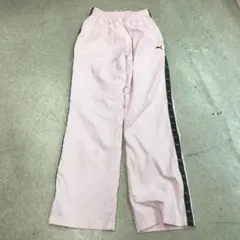 SC96 PUMA レディース ナイロンパンツ M ピンク シミあり