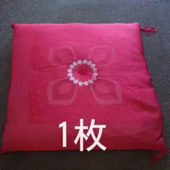 御前座布団　仏前座布団　朱色十六紋菊　房付き　法事　仏事　彼岸　法要