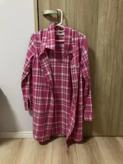 チェックシャツワンピ