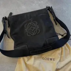 LOEWE ロエベ レザー アナグラム ブラック ショルダーバッグ 保存袋