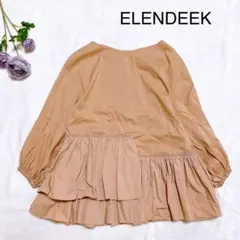 ELENDEEK エレンディーク パフプリーツブラウス